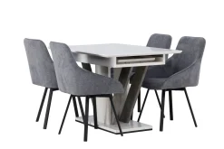 Venture Home Disa Spisegruppe 120 cm Rektangulær med 4 Rosie Stoler