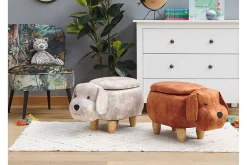 Sittemøbler Med Oppbevaring-Doggy Sittepuff med Oppbevaring Beige