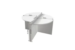 Avlastningsbord|Sofabord-Dolcer Sofabord 70 cm Hvit