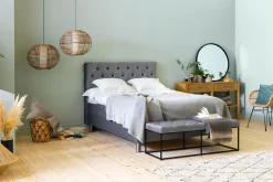 Sengetilbehør & Sengegavl-Donte Sengegavl 140 cm Dypstiftet Grey