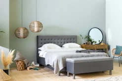 Sengetilbehør & Sengegavl-Donte Sengekiste 140 cm Square Grey
