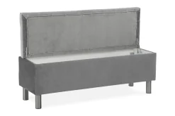 Sengetilbehør & Sengegavl-Donte Sengekiste 140 cm Square Grey