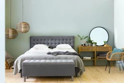 Sengetilbehør & Sengegavl-Donte Sengekiste 140 cm Square Grey