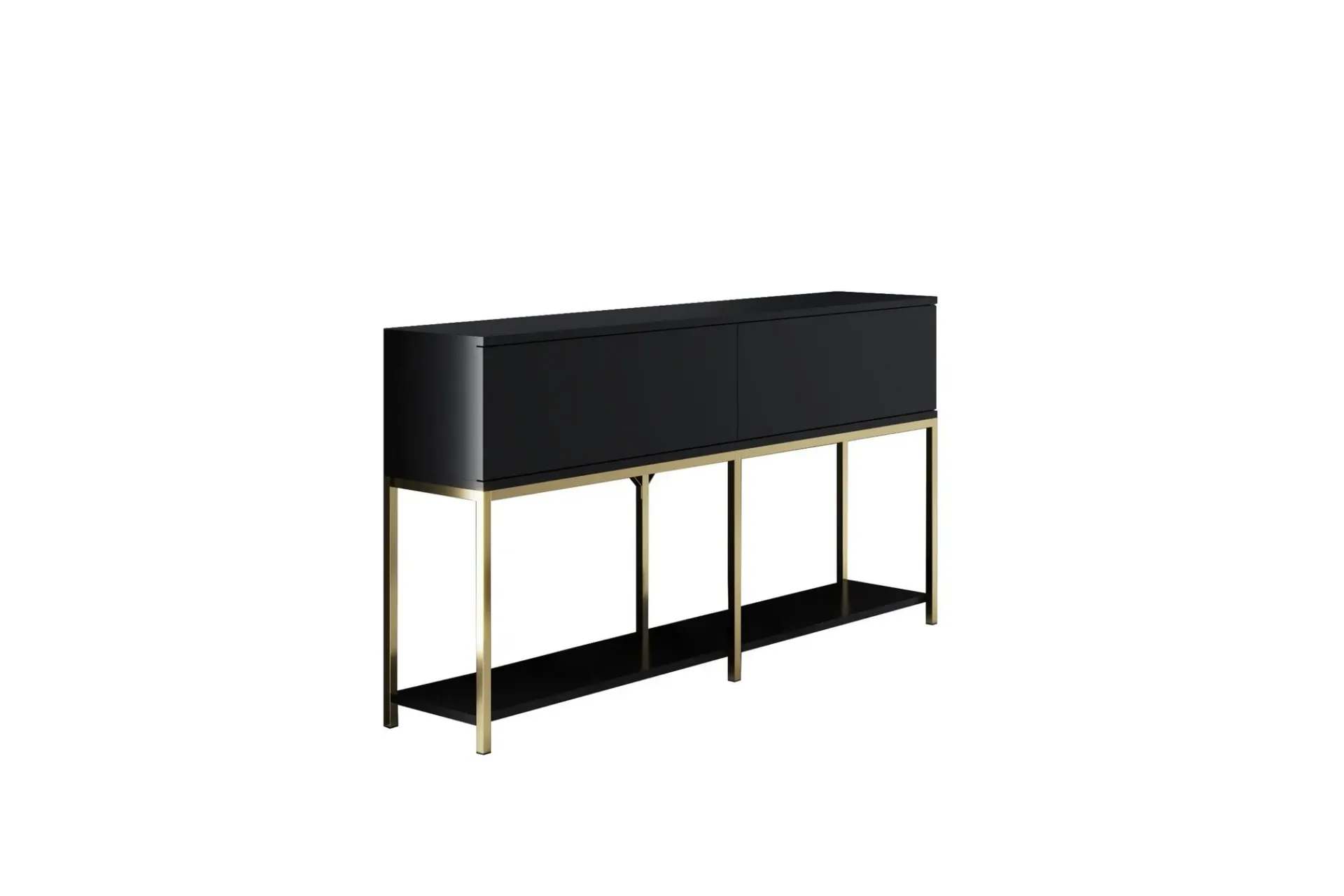 Gangbord|Avlastningsbord-Dorlord Konsollbord 150 cm Svart/Gull