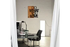 Skilt-Do What You Love Veggdekor Svart/Valnøtt