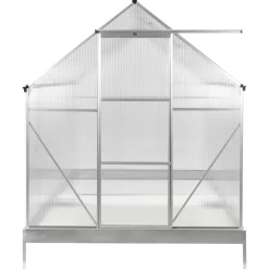 Dyrking|Drivhus-Drivhus for hage Apulia Sølv 315 cm Sølv/Transparent