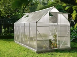 Dyrking|Drivhus-Drivhus for hage Apulia Sølv 315 cm Sølv/Transparent