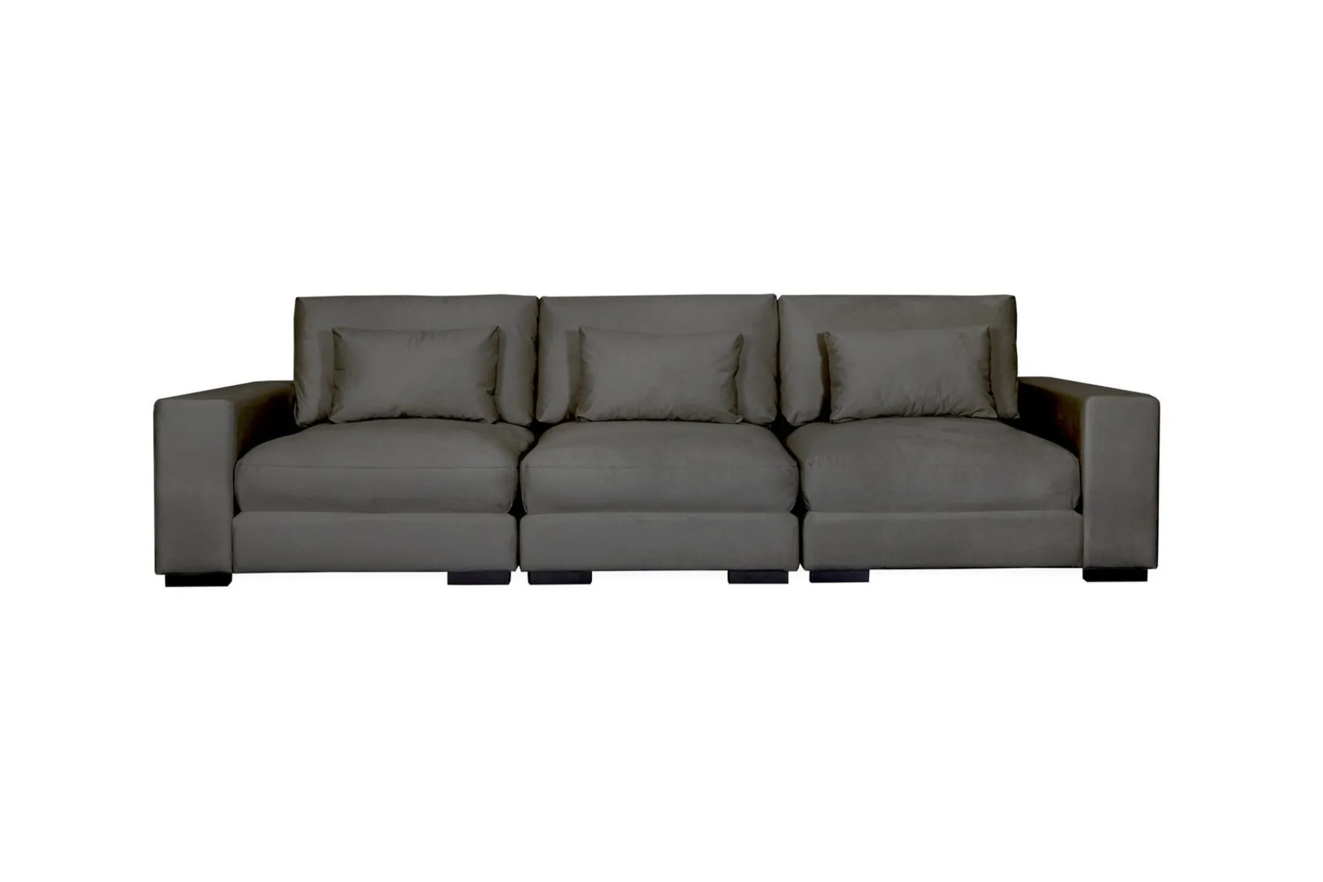 Scandinavian Choice Velour Sofa & Fløyel Sofa-Dubai 3-seters sofa fløyel ekstra dyp Mørkegrå