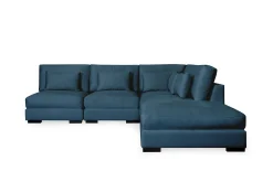 Scandinavian Choice Velour Sofa & Fløyel Sofa-Dubai sjeselongsofa venstre fløyel Blå