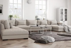 Scandinavian Choice U-Sofa-Dubai stor U-modulsofa byggbar med divan høyre ekstra dyp Beige