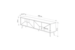 Tv-Benk & Mediabenk-Dune TV-benk 180 cm Antracit