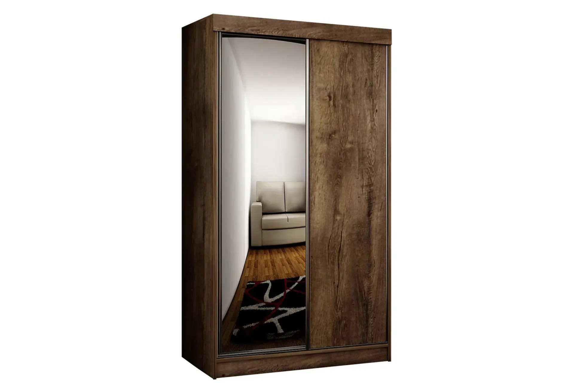 Garderober & Garderobesystem-Dunkra Garderobe med Speil LED-belysning Blå 100 cm Mørkt asketre