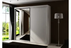 Garderober & Garderobesystem-Dunkra Garderobeskap Med Speil 200x200 cm Hvit