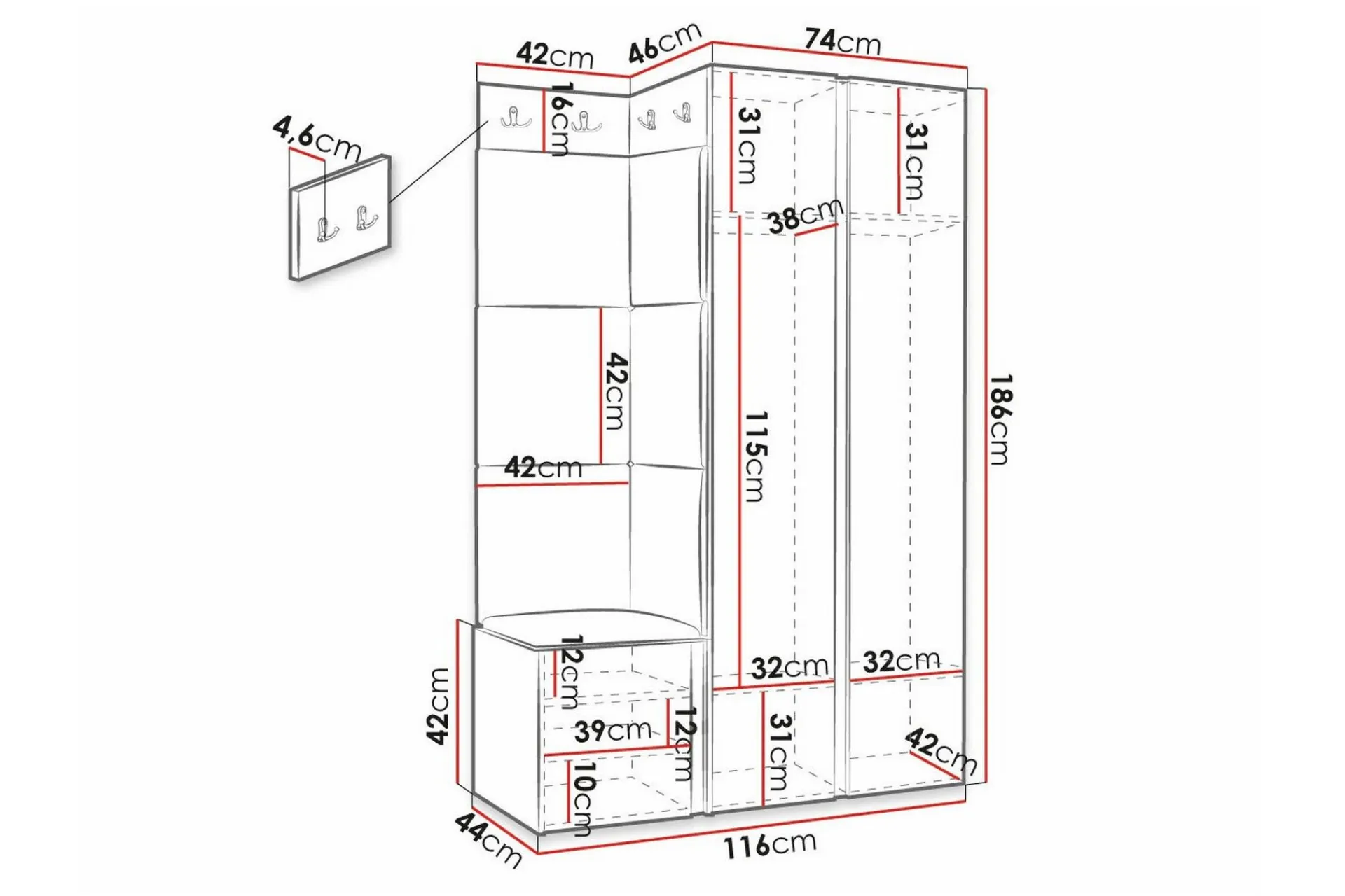 Oppbevaringsskap|Skap-Dunvegan Highboard Svart