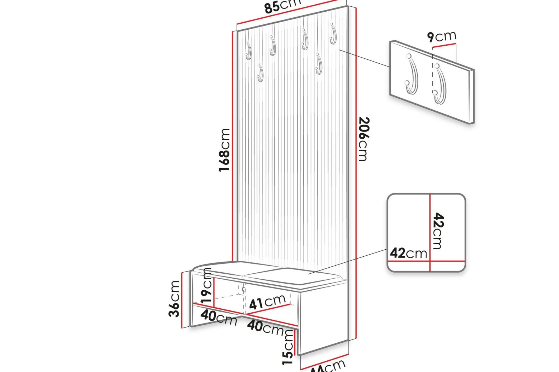 Oppbevaringsskap|Skap-Dunvegan Highboard Svart