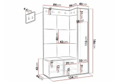 Oppbevaringsskap|Skap-Dunvegan Highboard Black Svart
