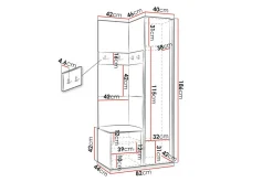 Oppbevaringsskap|Skap-Dunvegan Highboard Graphite Grafitt