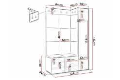 Oppbevaringsskap|Skap-Dunvegan Highboard White Hvit