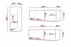 Dunvegan Möbelset För Vardagsrum White