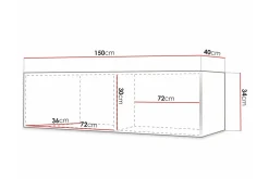 Tv-Benk & Mediabenk-Dunvegan TV-skap 150 cm Svart
