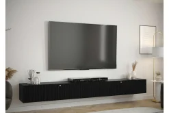 Tv-Benk & Mediabenk-Dunvegan Tv-skåp 300 cm Black Svart