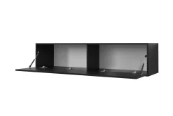 Tv-Benk & Mediabenk-Dunvegan Tv-skåp 300 cm Black Svart