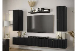Tv-Benk & Mediabenk-Dunvegan Tv-skåp 100 cm Black Svart