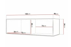 Tv-Benk & Mediabenk-Dunvegan Tv-skåp 150 cm White Hvit