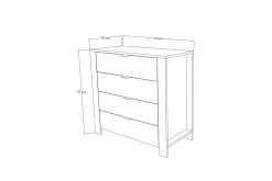 Kommode|Entrekommode-Durusu Kommode 90 cm Hvit
