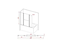 Dusserud Dusjvegg 140 cm