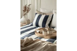 Dynetrekksett Enkeltseng 2-Delers Block stripe