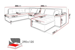 Majestic Furniture Dynir Hjørnesovesofa Divan med Oppbevaring Høyre