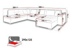 Majestic Furniture Velour Sofa & Fløyel Sofa|Sovesofaer-Dynir Hjørnesovesofa Divan Venstre Once 40 + Day Sammet 16 + Once 40