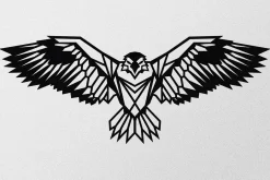 Skilt-Eagle 3 Metal Decor Veggdekor Svart