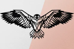 Skilt-Eagle 3 Metal Decor Veggdekor Svart