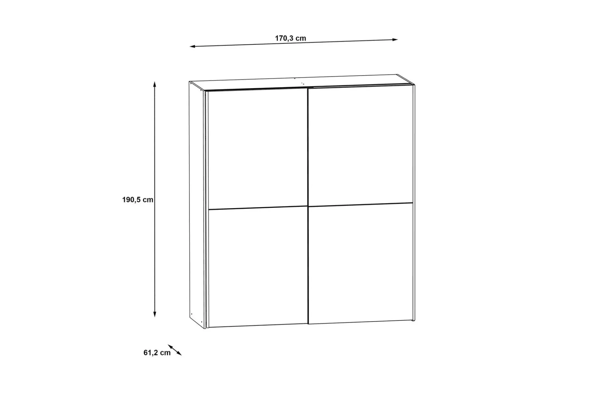 Garderober & Garderobesystem-Edessa Garderobe 62x171 cm Grey