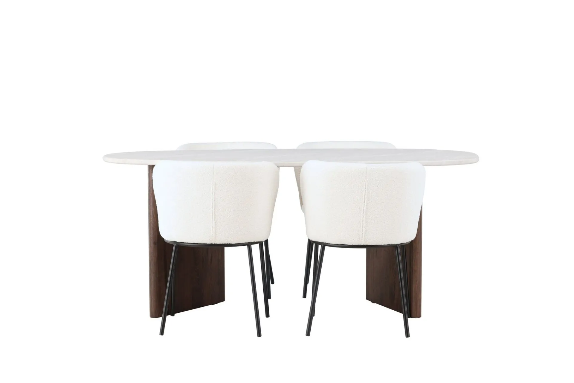 Venture Home Edina Spisegruppe 180 cm Oval med 4 Edina Stoler