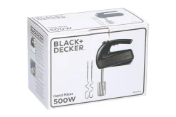 Black+Decker Kjøkkenutstyr|Kjøkkenkniver-Elektrisk håndmikser 500W Svart
