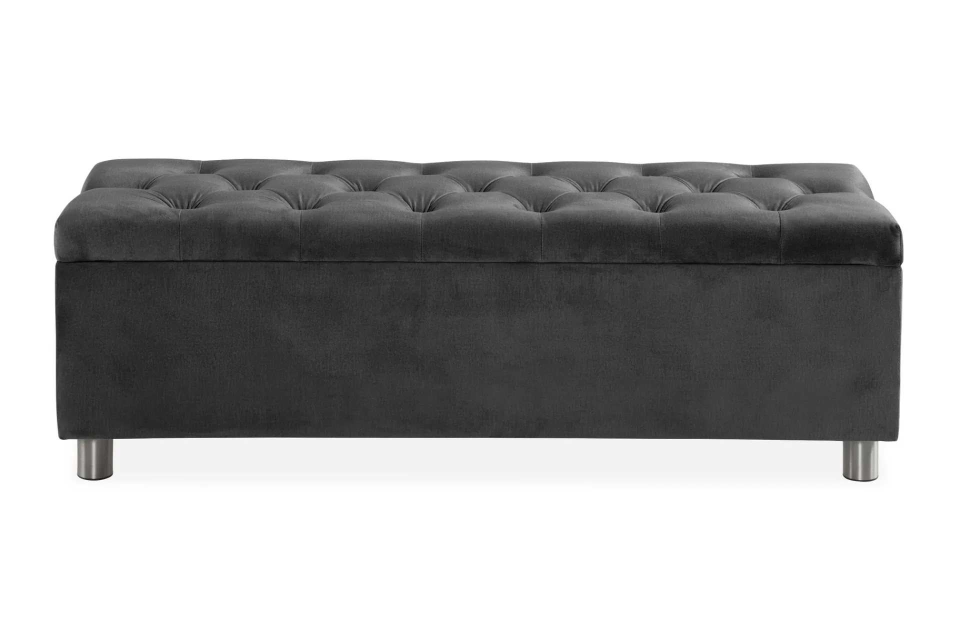 Entrebenk|Benk-Ella Sengekiste 140cm Dypheftende Mørkegrå