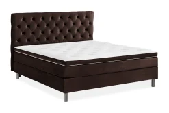 Kontinentalsenger|Komplett Sengepakke-Ella Sengepakke 160x200cm Dypheftet Sengegavl Brun