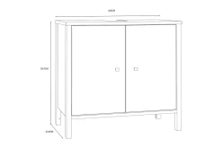 Elsassona Servantskap 35x64 cm 2 Skap
