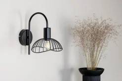 Venture Home Nattbordslampe-Elsa Vegglampe Dimbar LED Stor Svart