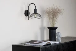 Venture Home Nattbordslampe-Elsa Vegglampe Dimbar LED Stor Svart