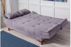 Velour Sofa & Fløyel Sofa-Elsis Sovesofa 3-seter Lilla
