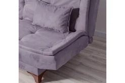 Velour Sofa & Fløyel Sofa-Elsis Sovesofa 3-seter Lilla