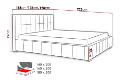 Bedly Sengeramme & Sengestamme-Elverum Seng 140x200 Ocra 7