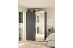 Tvilum Garderober & Garderobesystem-Elvos Garderobe med Speil 139x220 cm Svart