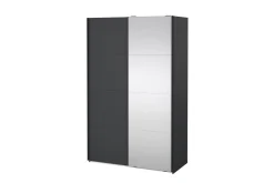 Tvilum Garderober & Garderobesystem-Elvos Garderobe med Speil 139x220 cm Svart