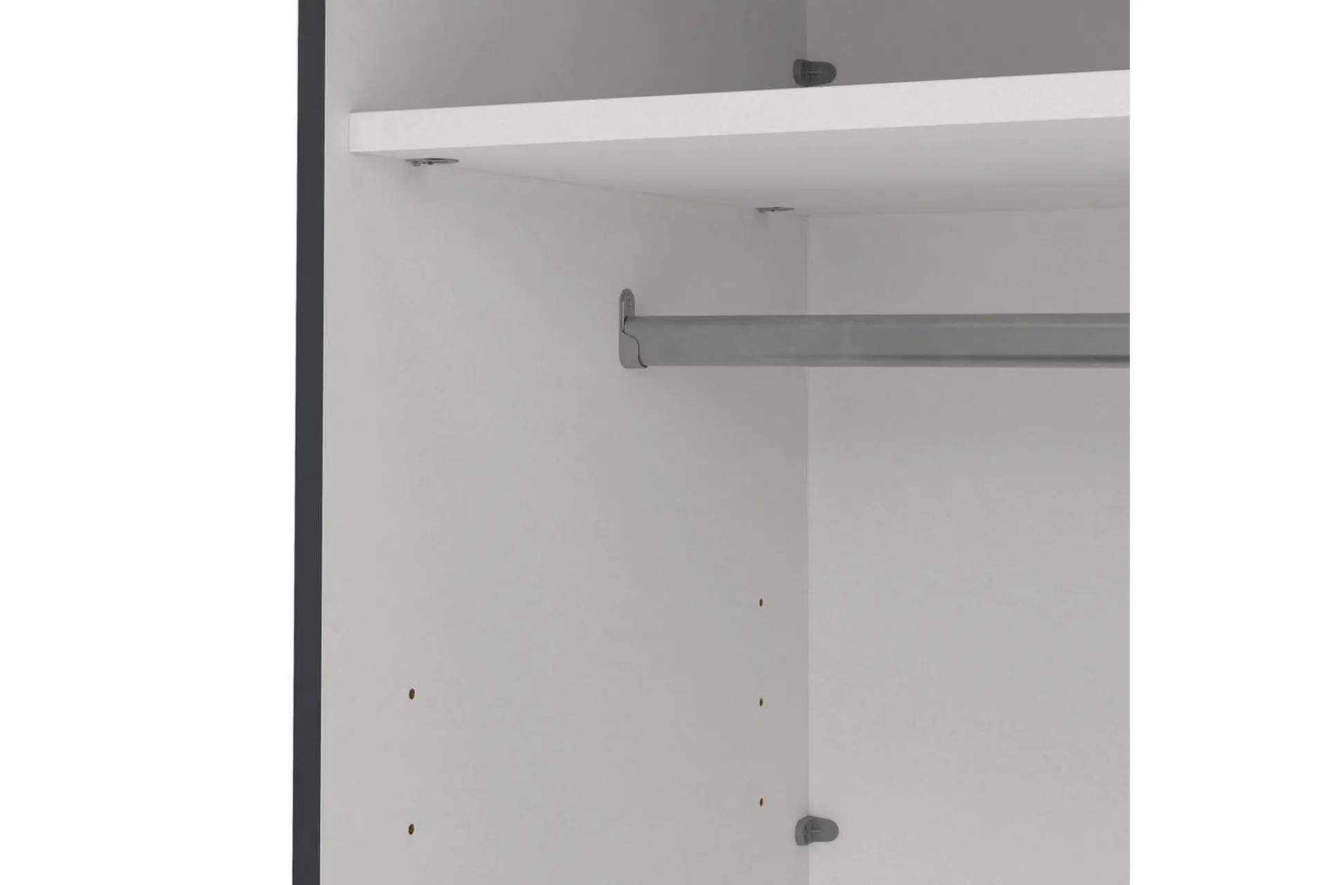 Tvilum Garderober & Garderobesystem-Elvos Garderobe med Speil 139x220 cm Svart