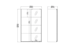 Tvilum Garderober & Garderobesystem-Elvos Garderobe med Speil 139x220 cm Svart